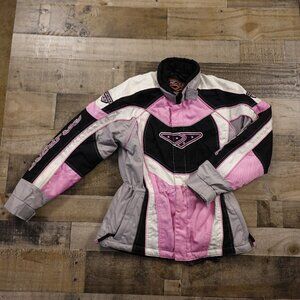 FXR Racing Women’s Racer Girl Snowmobile Jacket 2XS / 4 Pink Gray Black
